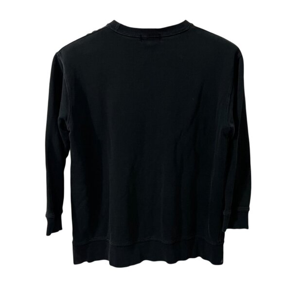 Vintage Ralph Lauren Men's Thrashed Sun Faded Black Crewneck Logo Sweatshirt M‎ - Picture 2 of 10